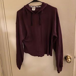 Pink cropped hoodie